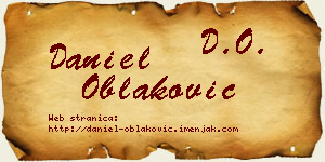 Daniel Oblaković vizit kartica